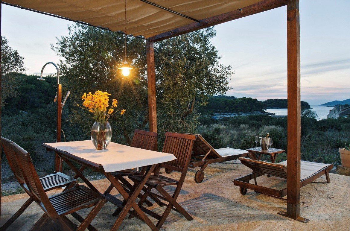 Hvar sunset in a luxury villa Hvar luxury sunset